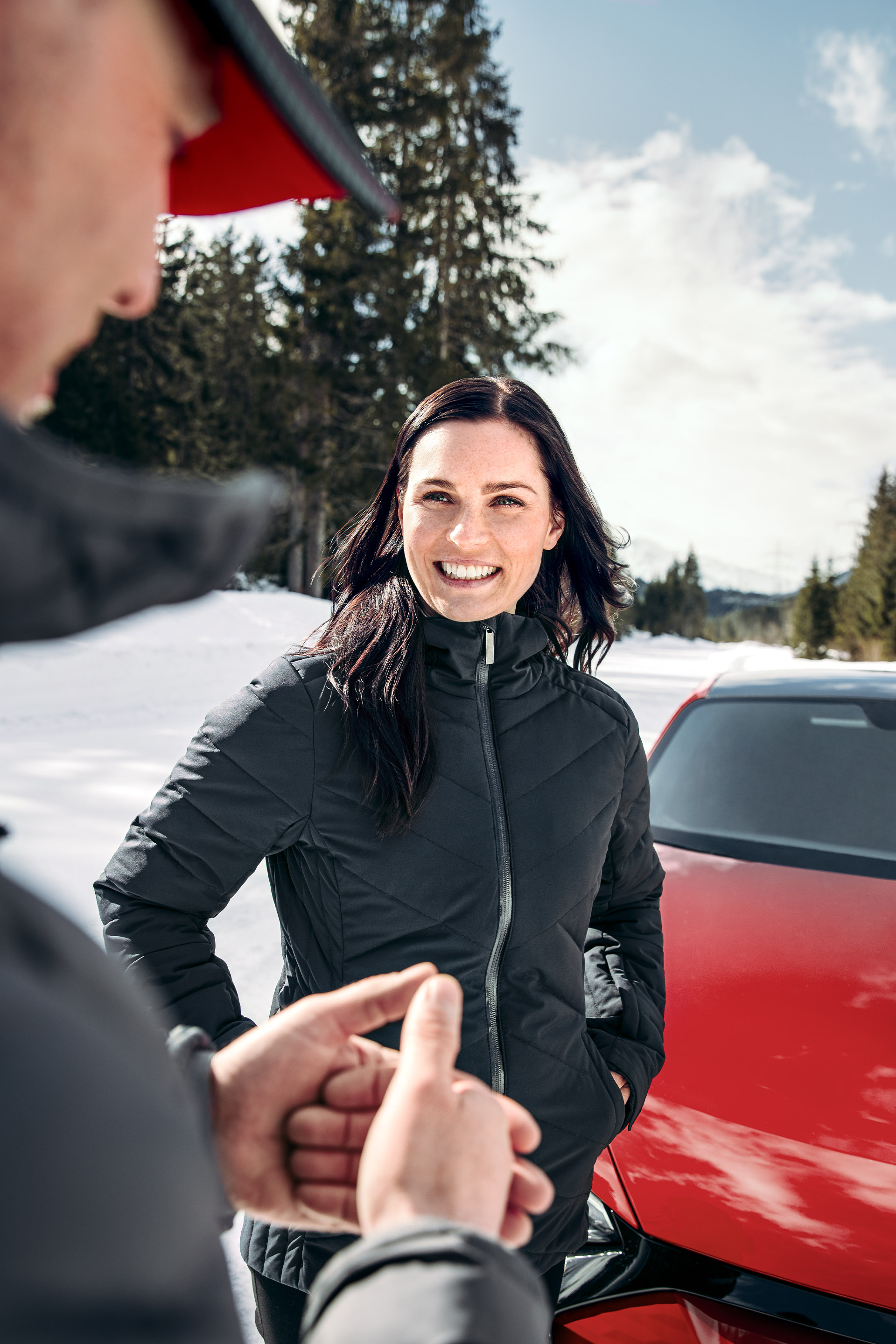 Anna Veith in gesprek met Stefan Eichhorner.