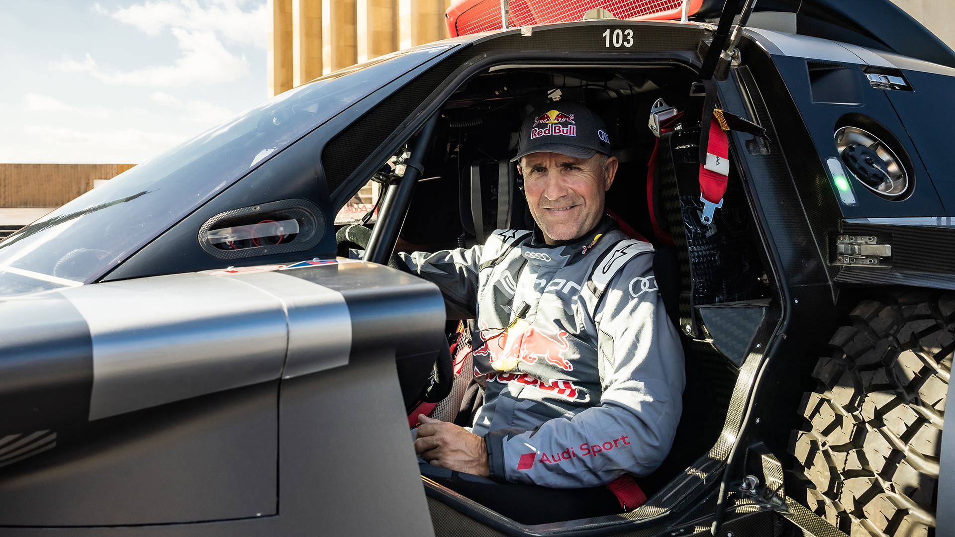 Stéphane Peterhansel au volant de l'Audi RS Q e-tron 